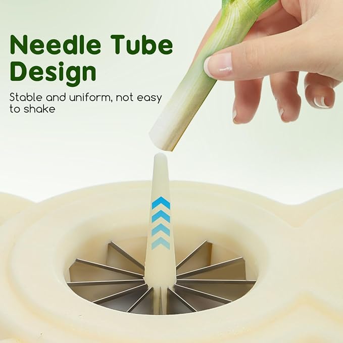 PRETYZOOM Kitchen Scallion Shredder Knife Multi-Function Vegetable Slicer Food-Grade Plastic Easy to Clean for Home Cooking and Meal Prep