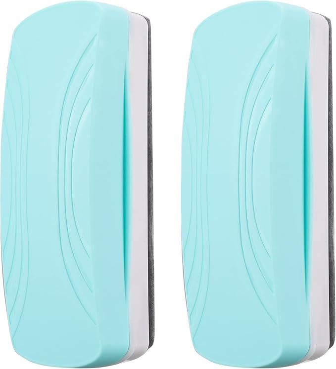 Ddaowanx Whiteboard Eraser, Magnetic Dry Erase Eraser, Glass Board Eraser,School and Office Supplies, Pack of 2 (Light Blue)