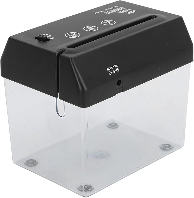 Mini Hand Shredder Portable Paper Shredder with High Security 12 Sheet Micro Cut Entry for Office School Home Use Shred Bills Receipts