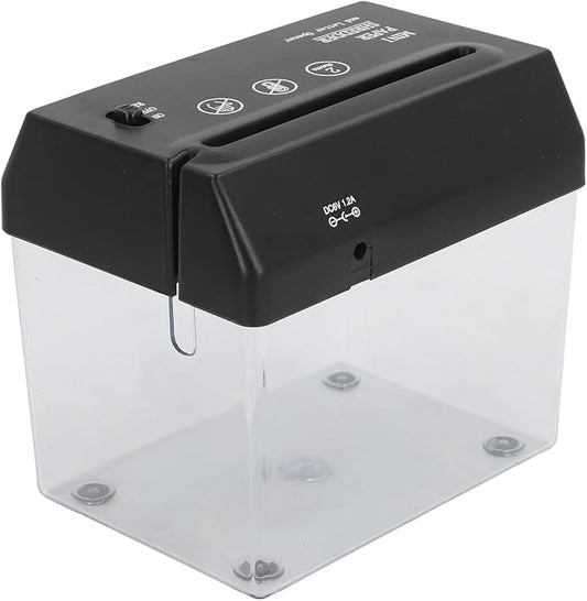 Mini Hand Shredder Portable Paper Shredder with High Security 12 Sheet Micro Cut Entry for Office School Home Use Shred Bills Receipts