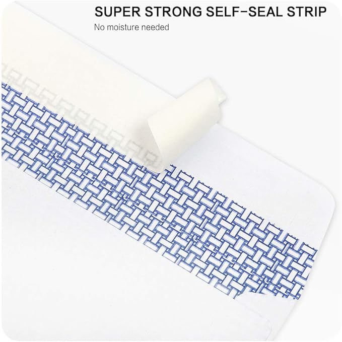 #8 Double Window Security Check Envelopes, No.8 Double Window Bussiness Envelopes Designed for QuickBooks Checks - Computer Printed Checks - 3 5/8 X 8 11/16 (NOT for INVOICES) - 24 LB - 1000 PACK