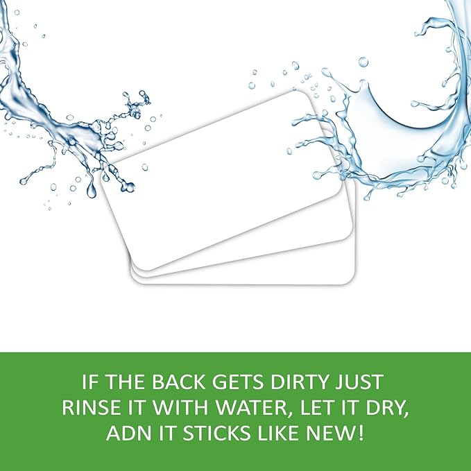 SVNOOC Multi-Use Removable Dry Erase Labels Stickers, White, 84pcs Reusable Sticky Notes (1 * 2 inches White)