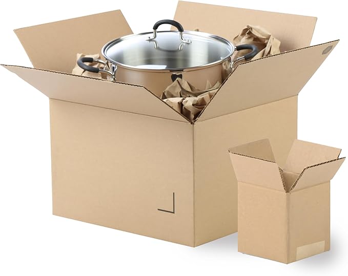The Boxery 13"x13"x13" Brown/Kraft Corrugated Cardboard Shipping Boxes 100-Pack | Mailing, Packing, Moving & Storage for Business/Home – Durable - Eco-Friendly, Recyclable - Made in the USA
