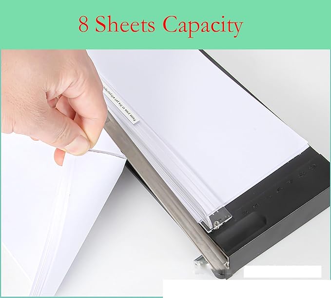 A4 Heavy Duty Paper Cutter, 15.6 in x 8.8 in 8 Sheets Capacity Paper Trimmer for Coupon, Label, Cardstock, and Scrapbooking Craft for Office and Home (White)
