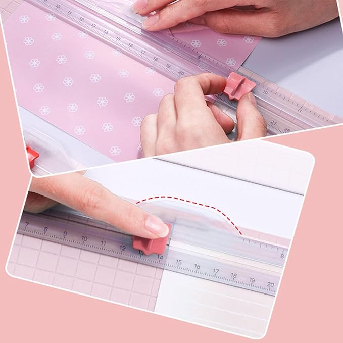Paper Cutter, Portable Straight Edge Cutter Paper Trimmer with Side Ruler Scrapbooking Trimmer for Scrapbooking Craft, Photos, Label, Cardstock