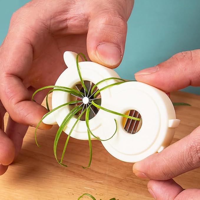 PRETYZOOM Kitchen Scallion Shredder Knife Multi-Function Vegetable Slicer Food-Grade Plastic Easy to Clean for Home Cooking and Meal Prep