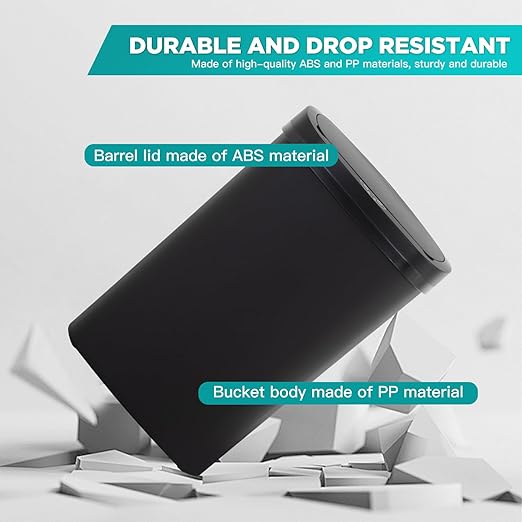 PayLessHere | 13 Gallon Plastic Trash Can | Black | Automatic Touchless Lid with Motion Sensor | Kitchen Garbage Can with Waterproof Design | for Home, Office, Bathroom | Pack of 1