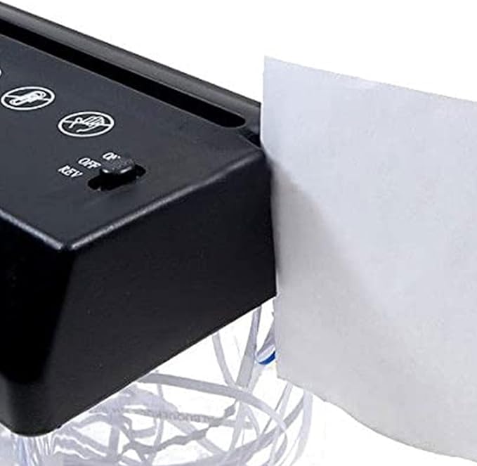 Mini Hand Shredder Portable Paper Shredder with High Security 12 Sheet Micro Cut Entry for Office School Home Use Shred Bills Receipts