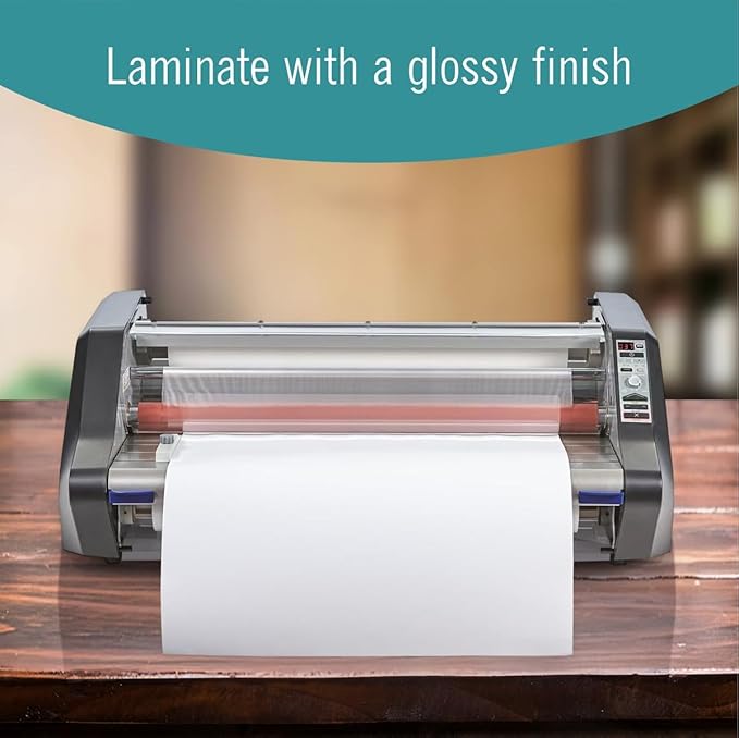 Laminating Film - 2 Pack Glossy Thermal Laminating Roll Easy-Load, 27x500 Inch Laminate Roll - 1" Core, 1.5 Mil
