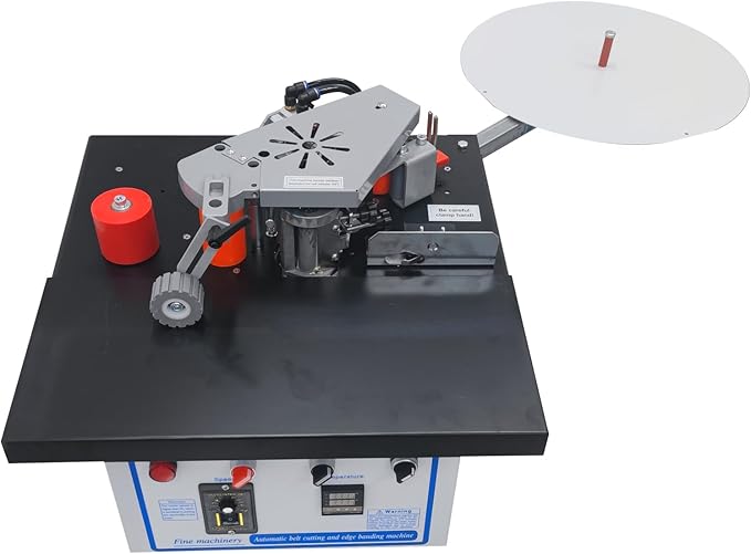 Edge Bander Portable Edge Banding Trimming Machine Double-side Gluing 0-6 m/min Adjustable Speed Automatic Tape Breaking 110V