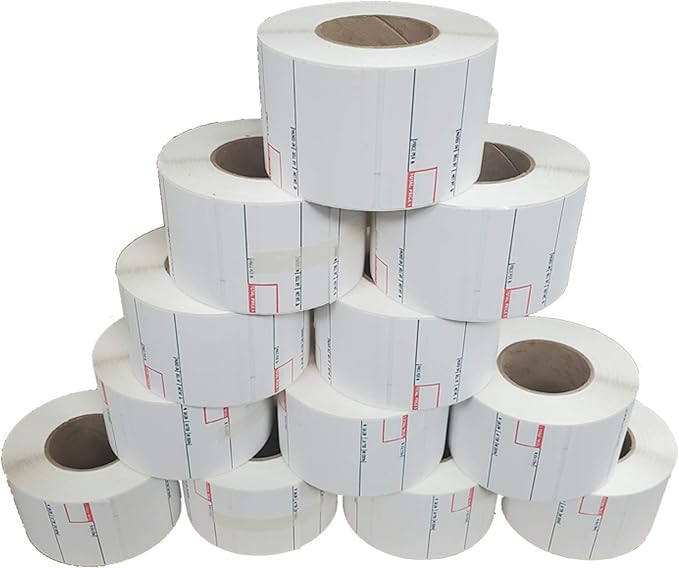 Aquos CAS Printing Scale Label Rolls (8020) – Barcode Labels for Inventory | Meat Labels Stickers | Printer Sticker Labels for CAS Scales | Label Maker Paper Refill | Made in USA (8020, 24 Rolls)