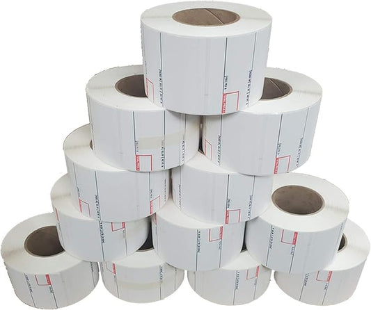 Aquos CAS Printing Scale Label Rolls (8020) – Barcode Labels for Inventory | Meat Labels Stickers | Printer Sticker Labels for CAS Scales | Label Maker Paper Refill | Made in USA (8020, 36 Rolls)