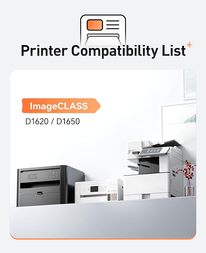 121 Toner Cartridge High Yield Replacement for Canon 121 CRG-121 Toner Cartridges Compatible for Canon ImageCLASS D1650 D1620 Laser Printer Ink All-in-One Copier Scanner Black 2-Pack with chip