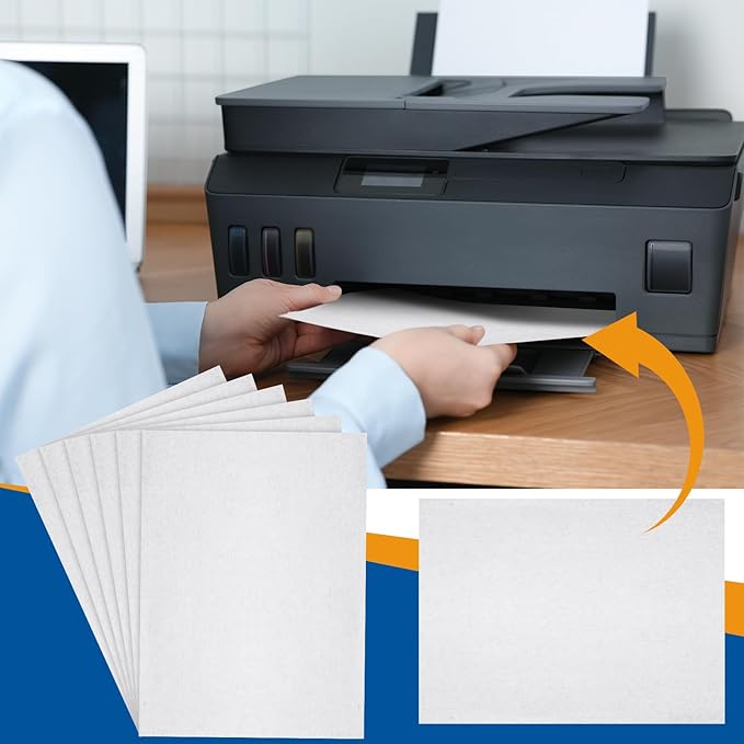 45 Pcs Printer Cleaning Sheet 8.5 x 11 Inch Scanner Cleaning Sheets Laser Printer Paper Shredder for Copier Fax Computer Scanner Printing