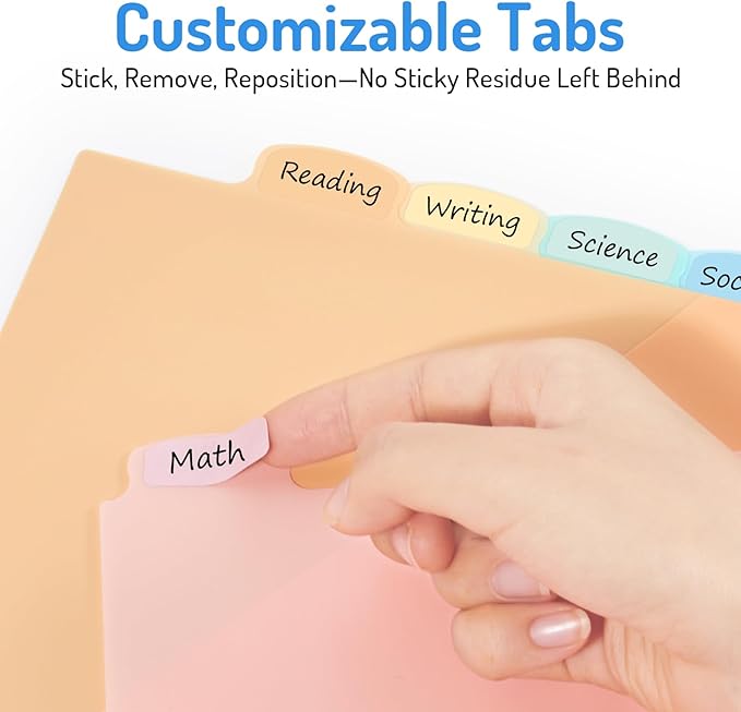 Forvencer 8 Count Dividers with Two Pockets, 8 tab Binder Dividers for 3 Ring Binder Organizer, Binder Divider with Tabs for School Office and Home Organization, Multicolor, 1 Set