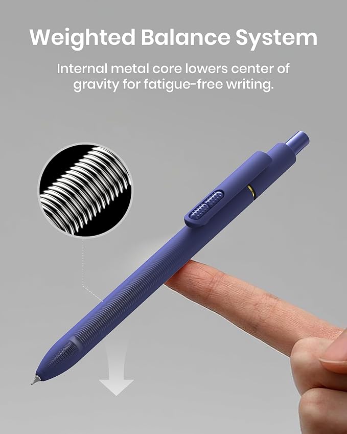 16 Pcs Gel Ink Pens, 0.7mm Fine Point for Smooth Writing Journaling Aesthetic Pens, Black Quick-Dry Long Lasting Fidge Pens, Cute School Office Supplies Gifts for Women （Vintage -Black Ink）