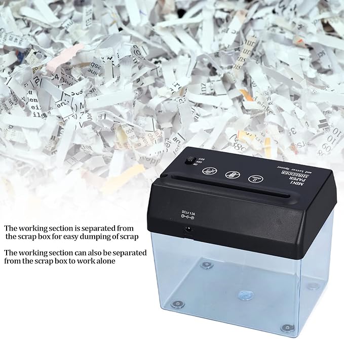 Electric Paper Shredder, Shredders for Home, Small Paper Shredder, Suitable for Anyone, Office, School, Home, Etc