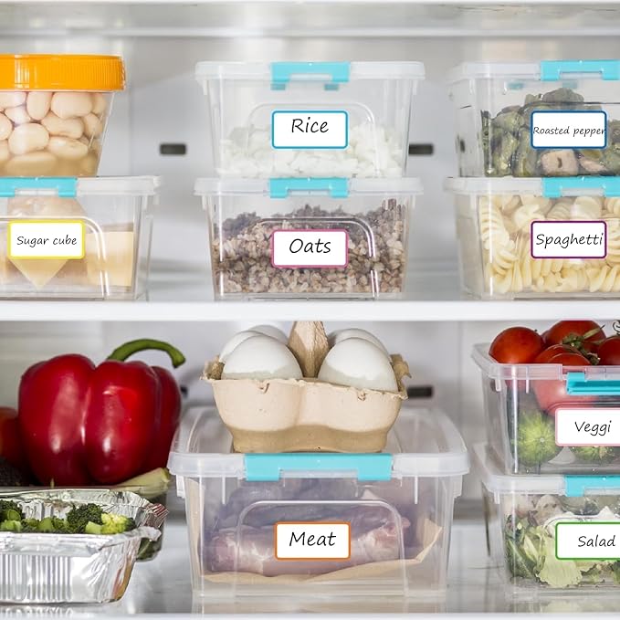 Reusable Dry Erase Labels Sticky Notes for Storage Bins Organizing Jar Pantry, Waterproof Removable Label Stickers for Kitchen Office School All Purpose Use (1.25 * 3.5 inches Mullticolor)