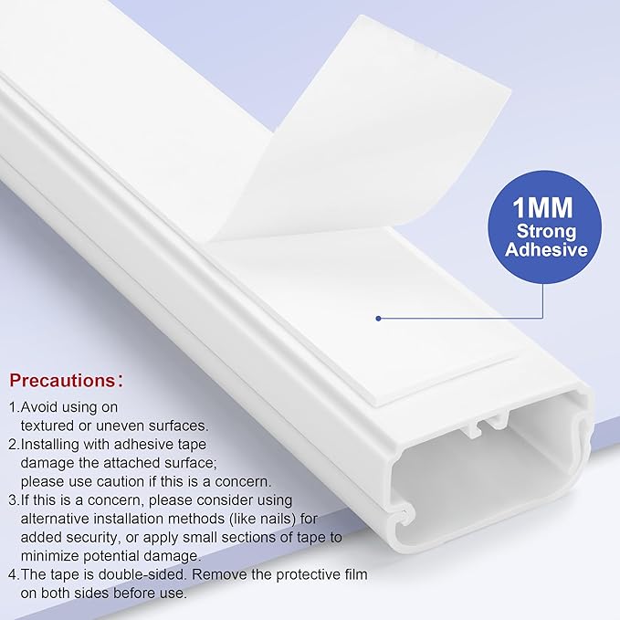 39in Cord Covers for Wires on Wall, YCLYC Wall Cord Cover, Large TV Cable Hider Wall Kit, Beige TV Cord Hider for Wall Mounted TV, Electrical Cable Raceway Cord Organizer, 3 X L13in W1.2 H0.7