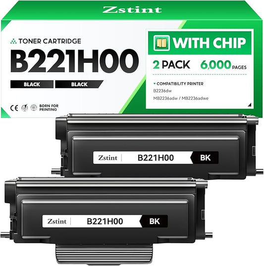 B221H00 Toner Cartridge with chip Black High Yield 2-Pack Replacement for Lexmark B221H00 B221000 Toner Compatible with Lexmark B2236 MB2236 B2236dw MB2236adw MB2236adwe Laser Printer Ink All-in-One