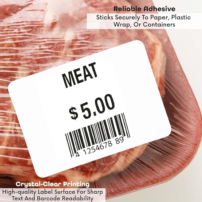 Aquos Torrey TR-8010 Printing Scale Labels | Direct Thermal Label Rolls 58mm x 40mm | UPC Standard Blank Scale Labels for Torrey LSQ-40L Scales | 700 Labels/Roll | Made in USA | 24 Rolls