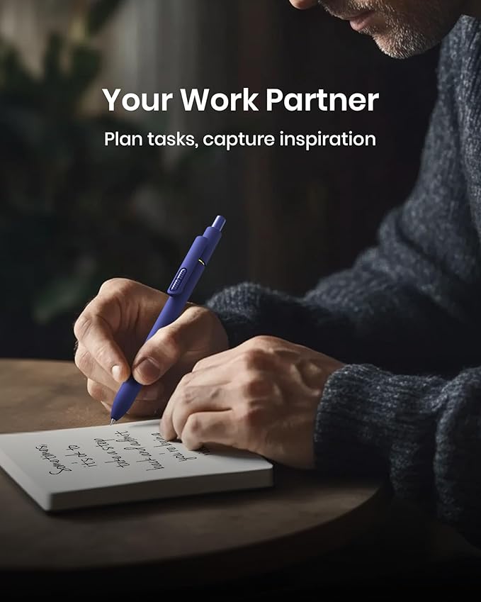 8 Pcs Gel Ink Pens, 0.7mm Fine Point for Smooth Writing Journaling Aesthetic Pens, Black Quick-Dry Long Lasting Fidge Pens, Cute School Office Supplies Gifts for Women （Vintage Black Ink）