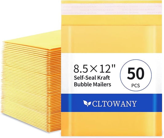 Padded Envelopes 8.5×12' Inch 50 Pack padded mailers Self-Sealing Paper Envelopes for Shipping,Mailing,Packaging,Strong Adhesion Envelope Mailers