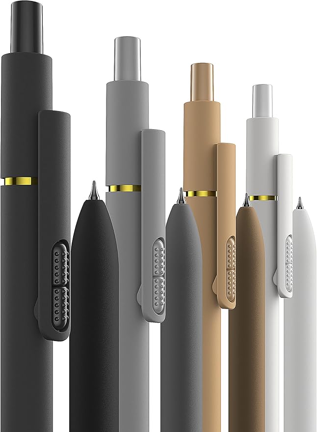 8 Pcs Gel Pens - 0.7mm Fine Point Smooth Writing Black Ink, Quick-Dry Long Lasting Fidge Pens, School & Office Supplies for Men Women