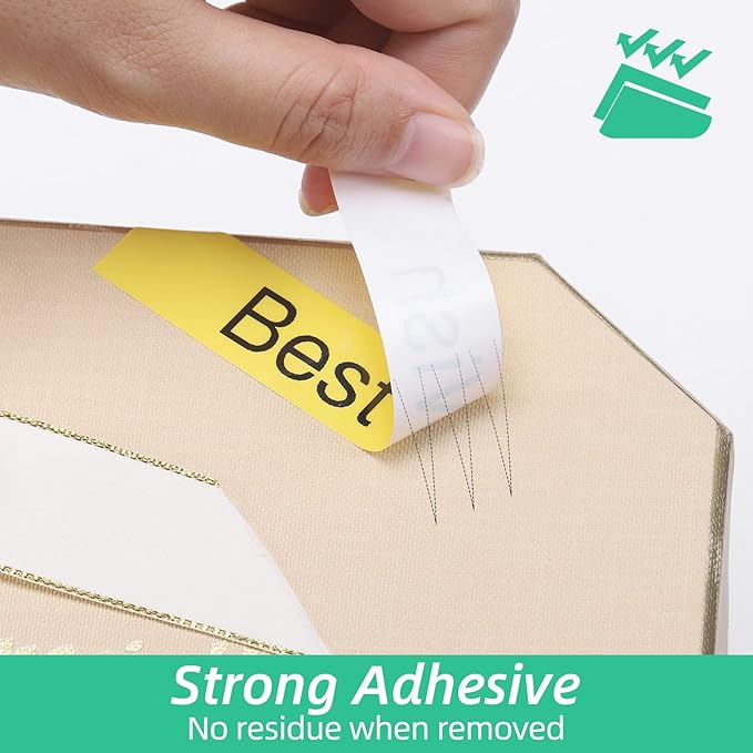 Colorty Replace for Brother P-Touch Label Tape Yellow TZe-631 TZ Tape 12mm 0.47 Laminated Black on Yellow Ribbon for Ptouch Label Maker Refills PT-D210 D200 H110 D400, 1/2 Inch x 26.2 feet, 4 Pack