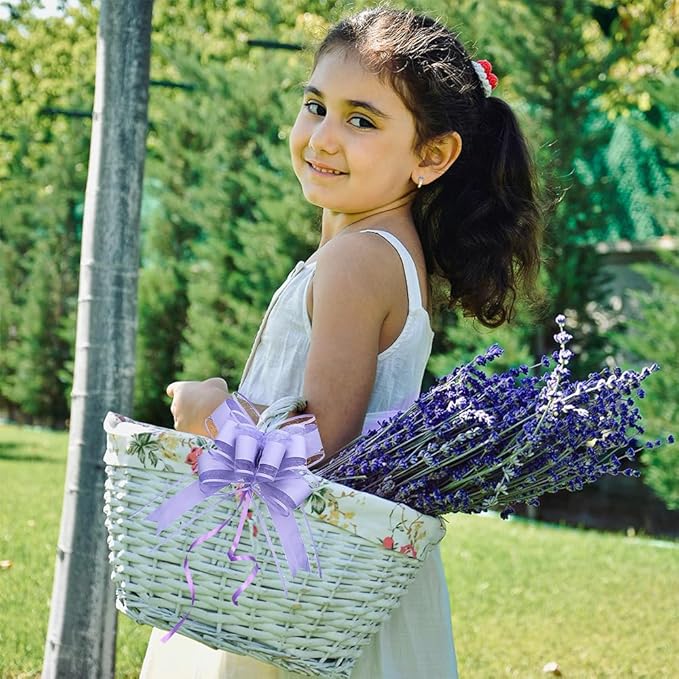 WEWILUCK Bows for Gift Wrapping, Light Purple Gift Bows for Presents, Gift Baskets, Big Fancy Bow for Birthdays, Parties, Christmas, and Everyday(6 inches, 15PCS)