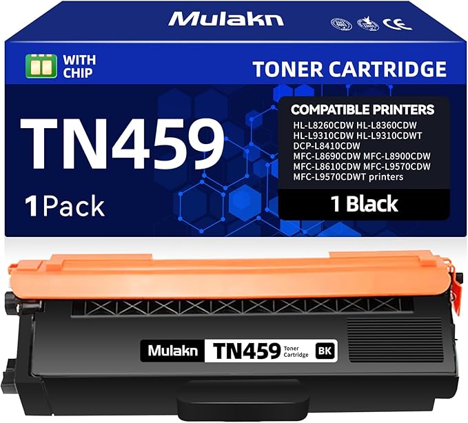 TN459 Black Toner Cartridge for Brother TN459 for HL-L9310CDW MFC-L9570CDW HL-L8260CDW HL-L8360CDW HL-L8360CDWT HL-L9310CDWT Printers