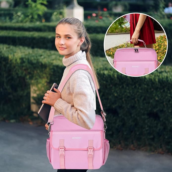 Zipper Binder 3 Ring, 500 Sheets Capacity, 2 Inch Binder with Shoulder Strap Fits for 14 Inch Laptop School and Office