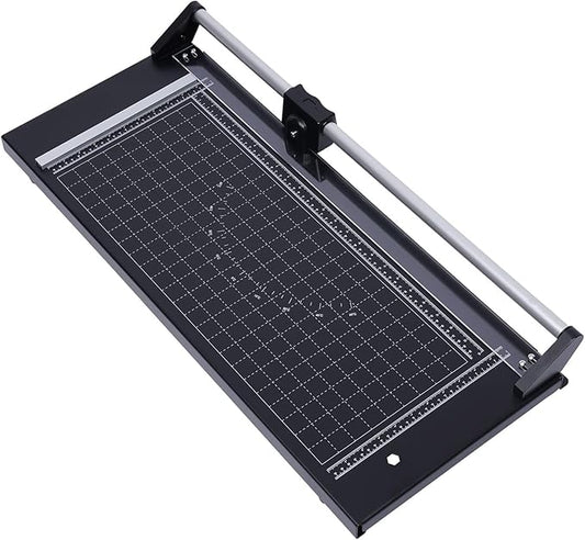 24 Inch Rolling Cutter Precision Rotary Paper Trimmer,Manual Heavy Duty Professional Rolling Trimmer for Photo Paper,Film,Art Paper Jam,Office Paper, Thin Plastic Soft Board,PVC,Cutting Table