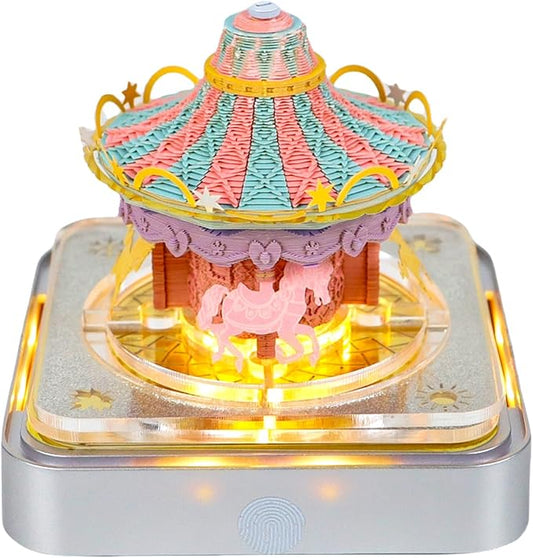 3D Calendar 2026, Timepiece Calendar 2026 with Memo Pad Notepad, Creativ Daily Planner Desk Decoration, Tear-Away 3D Artsy Pads, New Year Gift for Home Office (Battery NOT Included) (Carousel)