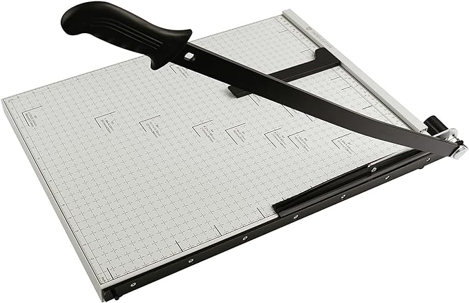 Paper Cutter B3 Stack Paper Trimmer Guillotine Heavy Duty Metal Base, 21" Cutting Length with Guard Rail Safety Blade Lock, 10-Sheet Capacity, Guillotine Paper Slicer Cutter for Office School