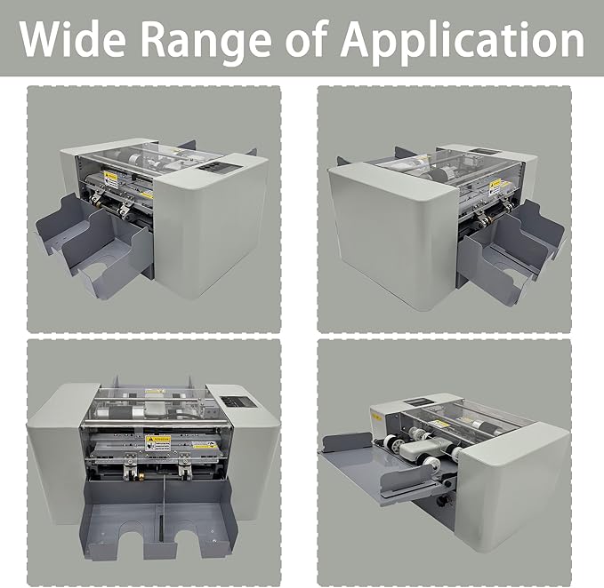 A4 Automatic Business Card Cutter Machine, 110V Electric Card Slitter with Auto Paper Feed, 30 Cards/Min, for 180-350GSM Thick Paper, with Waste Box, Ideal for Printing Shops Office School