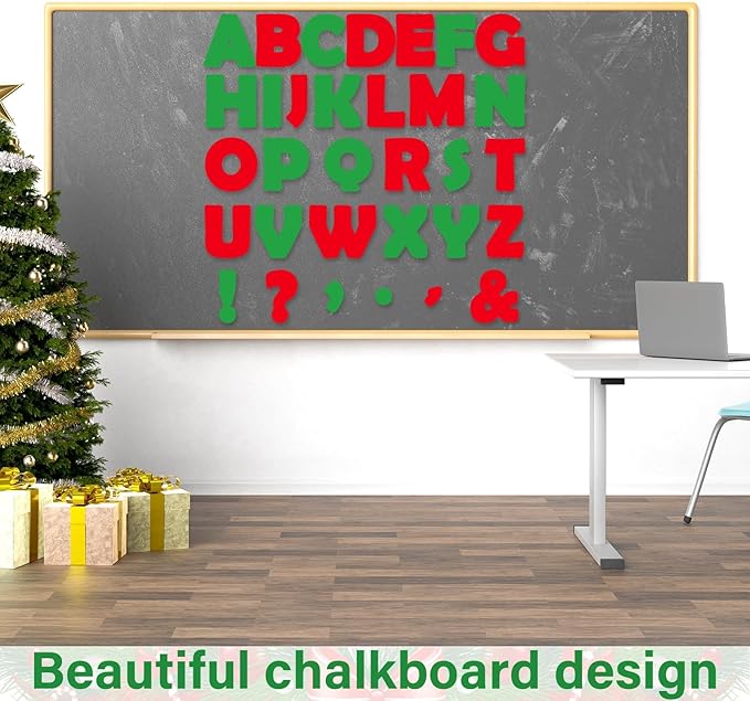 Qyeahkj 150 PCS Large 6" Font Christmas Bulletin Board Letters for Classroom, Red and Green Letters Bulletin Board Christmas Decorations for Xmas Home School Classroom Alphabet Poster Wall Decor