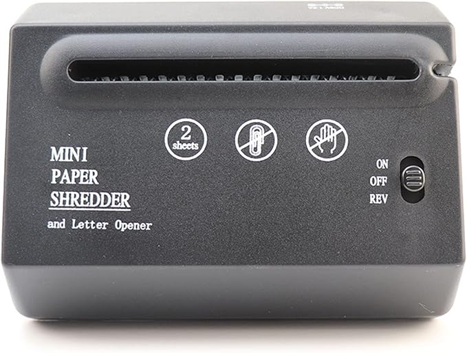 USB Paper Shredder, High Efficiency, Automatic Feeding Mini Electric, High Stability, A6 Paper Shredder Cutter for Office, Study, Library, School, Home