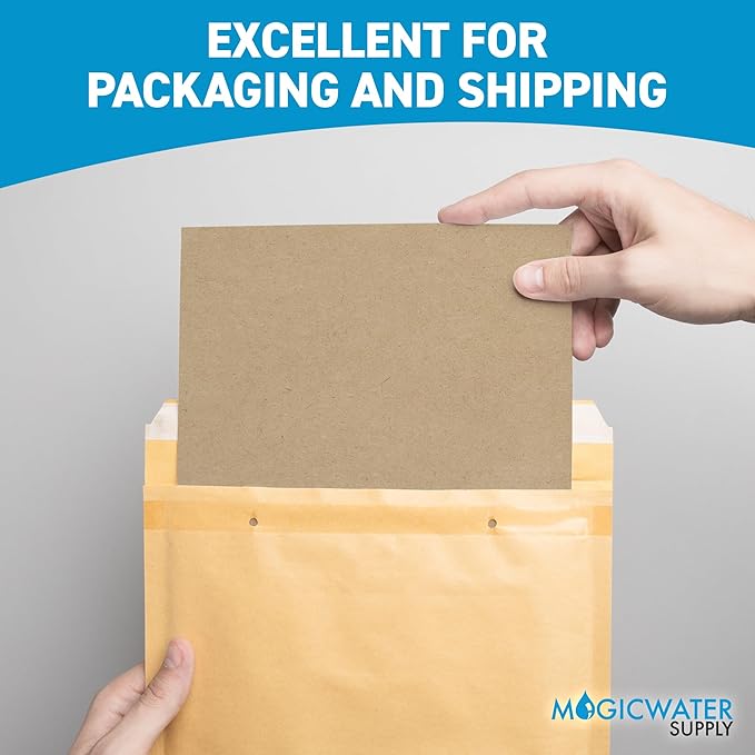 MagicWater Chipboard Sheet for DIY Projects - 8.5x11 Inch - 50 Pack - 30 pt - Heavy Duty Kraft (0.030 Inch Thick) Paperboard, for Scrapbooking, Books, Picture Frame Backing, Arts Project & Crafts