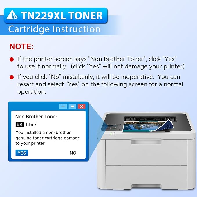 ZIPRINT TN229XL TN229 Toner 4 Pack Compatible Replacement for Brother TN229XL TN 229 Toner Cartridges for MFC-L3780CDW HL-L3280CDW MFC-L3720CDW HL-L3220CDW HL-L3300CDW HL-L3295CDW Printer