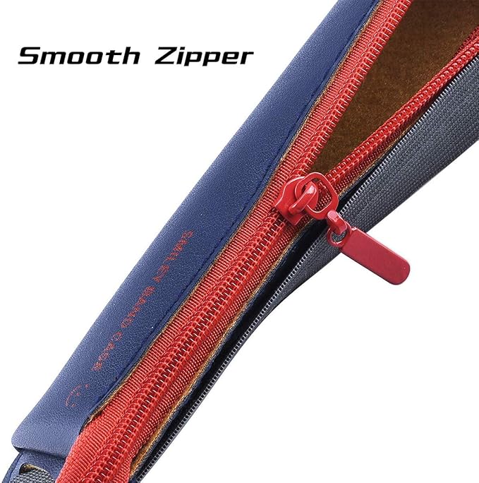 LuFOX 2-Pack PU Leather Pen Pencil Pocket Case Sleeve Holder Pouch with Elastic Band for Book Notebook Bible (Dark Blue+burgundy)