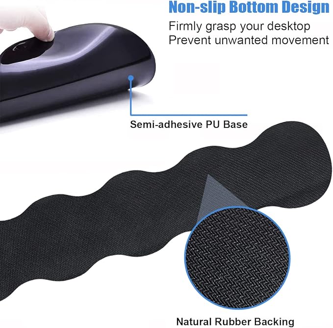 Keyboard Wrist Rest & Mouse Pad Wrist Support Set, Inspirational Quote Stay Positive Work Hard and Make It Happen Non-Slip Rubber PU Base for Home Office Working Studying Easy Typing & Pain Relief