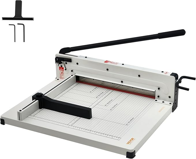 VEVOR Industrial Paper Cutter A3 Heavy Duty Paper Cutter 17 Inch Paper Cutter Heavy Duty 500 Sheets Paper with Clear Cutting Guide for Offices, Schools, Businesses and Printing Shops