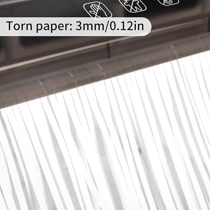 A4 Paper Manual Shredder - Black Portable Mini Paper Grinder Capacity 3L for A4 Files Documents Straight Cutting Tool Home Office Desktop Supplies WD23BK