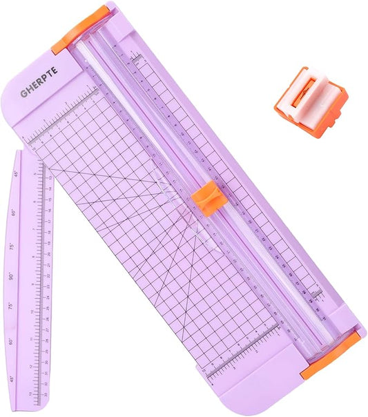 A4 Paper Cutter -12 Inch Paper Trimmer with 2pcs Replacement Blades with Safeguard Side Rulerfor Cut Gift Card,Coupon,Label, Cardstock,Photo