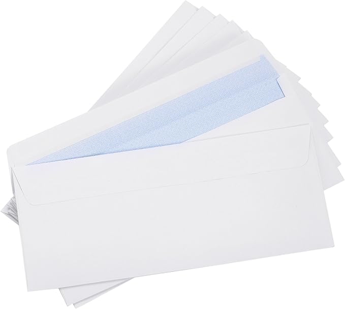 #10 Double Window Envelopes Self Seal #10 Security Envelopes-Designed for Business Statements, Quickbook Invoices, and Return, Self Seal Envelopes Size - 4 1/8 X 9 ½’’