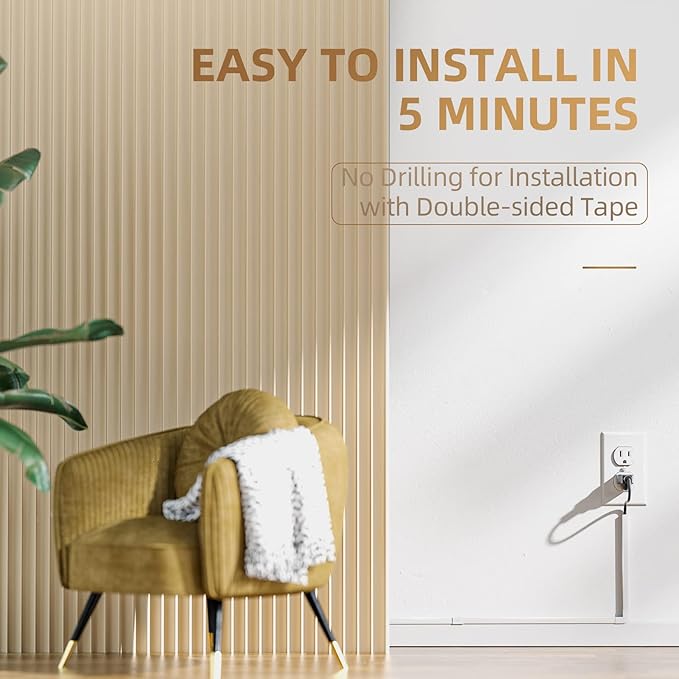 Delamu Cord Hider, 315in Cord Covers for Wires on Wall, One-Cord Cable Hider, Wire Hiders Wire Covers for TV Cords on Wall, Easy Mount Cable Cover Management Kit, 20 x L15.7 W0.59 H0.4in, White