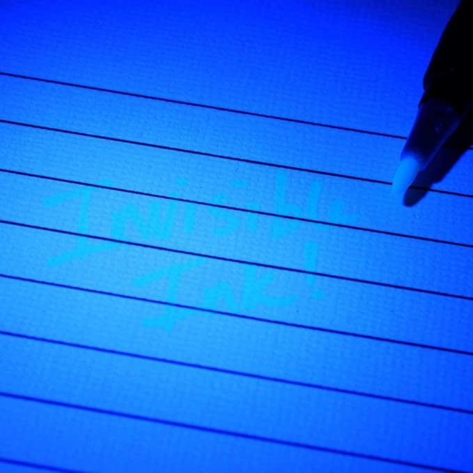 UV Security Highlighter Tracking Ink Pen Permanent Marker, Blue