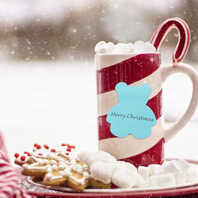 Sticky Notes, 560 Sheets 3 × 3 Inches Bear Shape Self Sticky Notes Pad, Colour Sticky Notes, Bright Colors Self-Stick Pads for Home Office Notebook(8 Color)