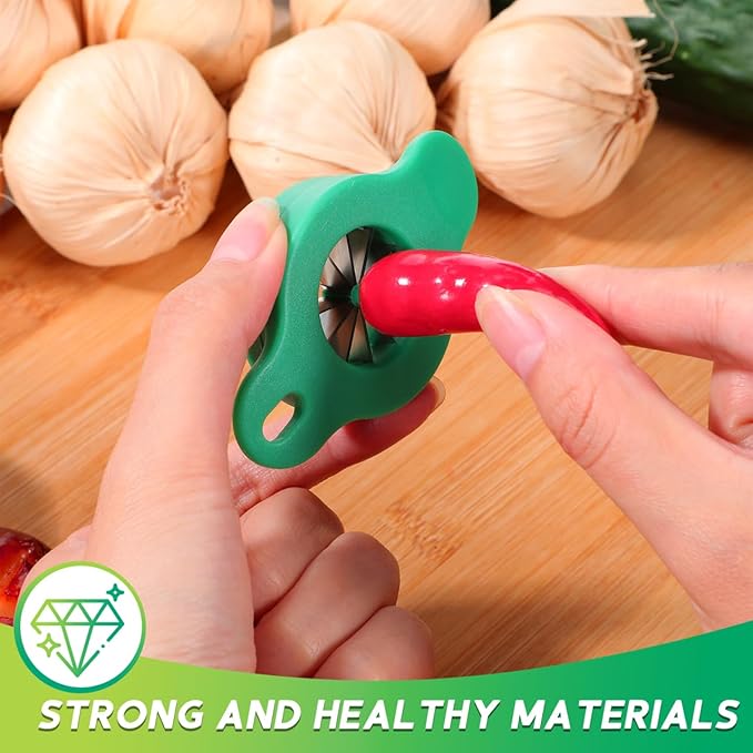 ABOOFAN Portable Scallion Cutter Onion Shredder Kitchen Cutting Tool with 12 Sharp Blades for Easy Vegetable Chopping and Food Preparation